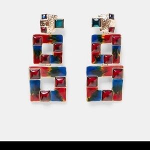 Colorful Geometric Earrings